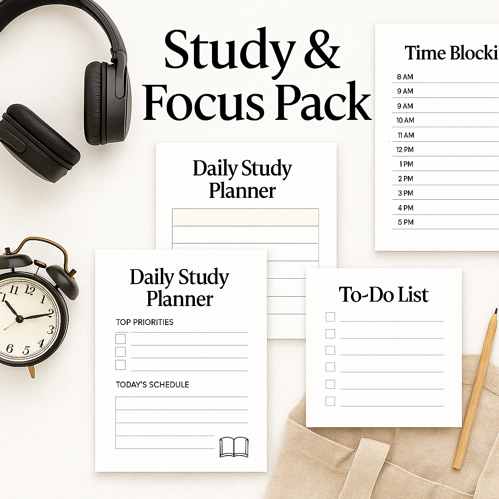 Study Folder Target Study & Focus Pack – Organize-Better