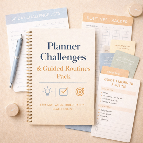 Planner Challenges & Guided Routines Pack