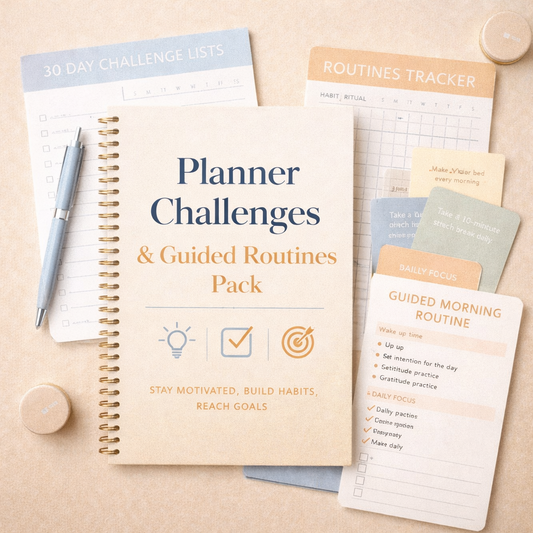 Planner Challenges & Guided Routines Pack