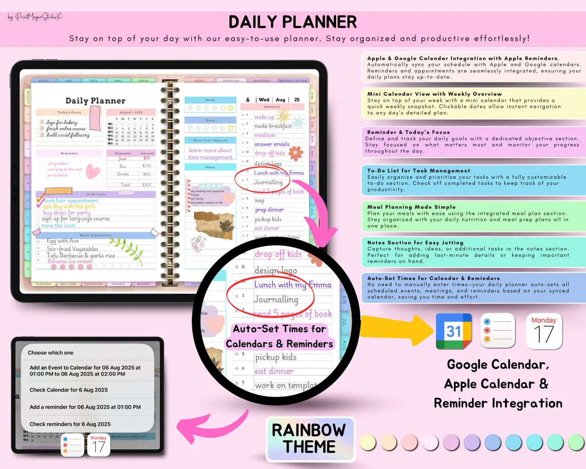 All-in-One Digital Planner 2025, 2026, 2027