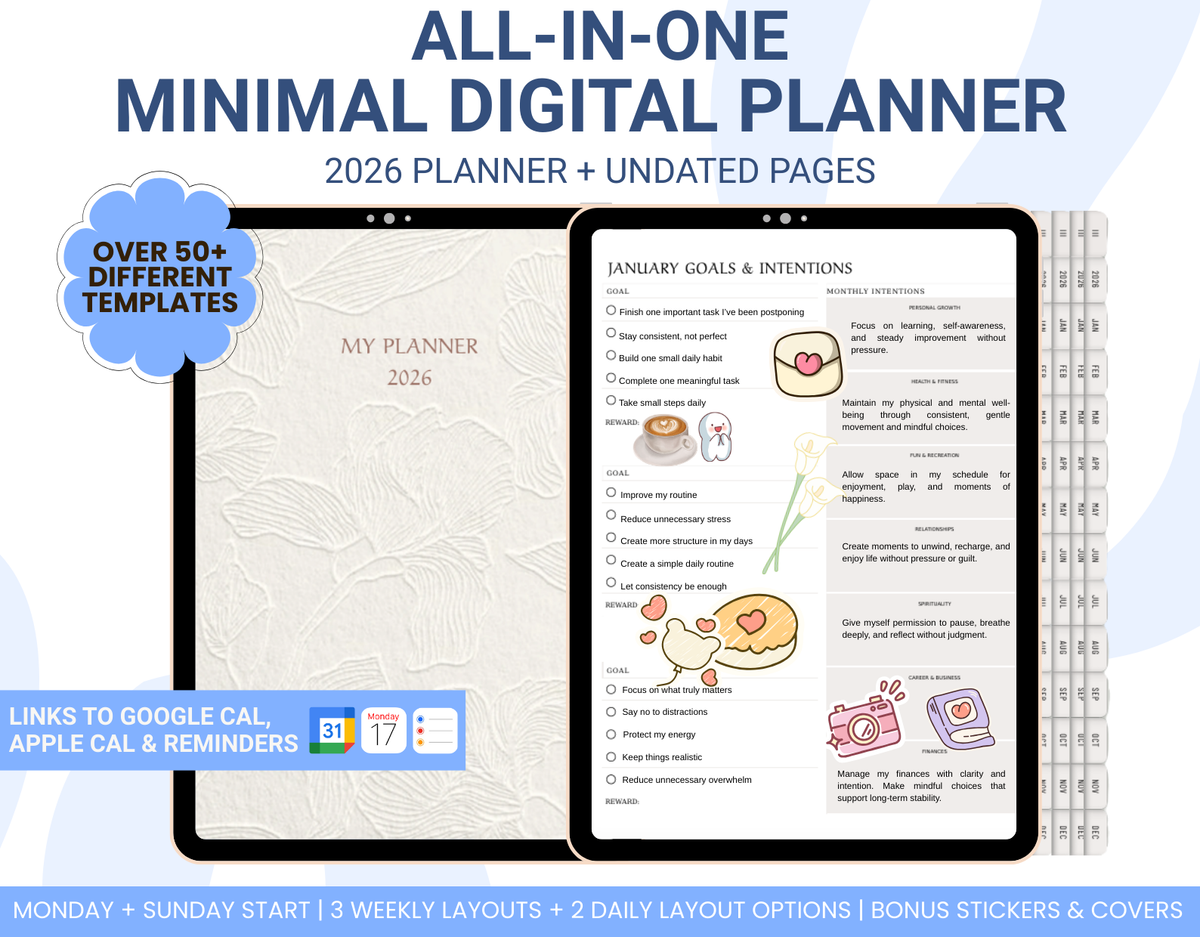 All-in-One Minimal Digital Planner – Organize-Better